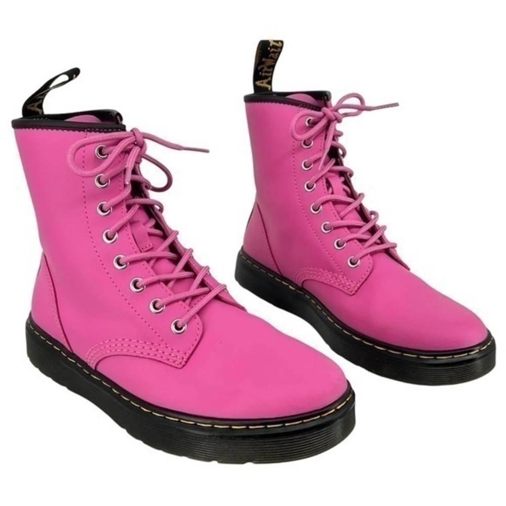 Dr. Martens Hot Pink Zavala Combat Boots Women’s Size 6 NWOT Lace Up